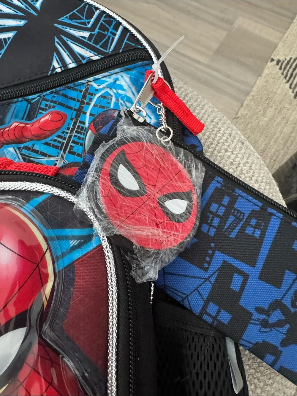 Marvel Spider-man 5 Piece School Backpack Set Lunch Box Pencil Case LIGHTS Up